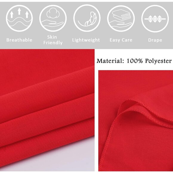 Women Red Elegant Soft Sheer Chiffon Stole Bride Wedding Shawls and Wraps - Picture 4 of 7